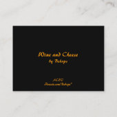 Carte De Visite Vin et fromage ATC (Dos)