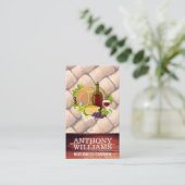 Carte De Visite Vin et fromage | Bois | Vignoble | Entreprise (Debout devant)