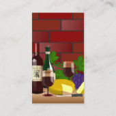 Carte De Visite Vin Fromage Table Scène Restauration Italienne (Dos)