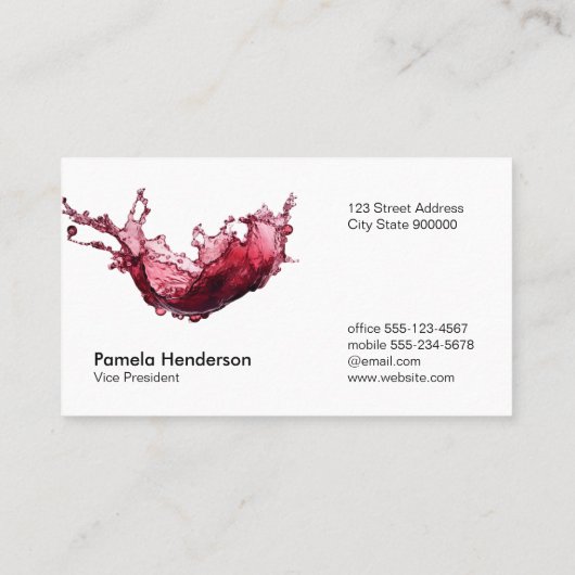 Carte De Visite Vin | Goûter (Dos)