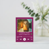 Carte De Visite Vin magenta Couverture de l'album photo Code QR (Debout devant)