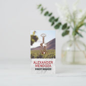 Carte De Visite Vin | MARBRE BLANC | Vignoble (Debout devant)