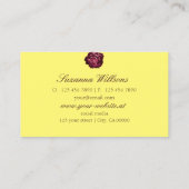 Carte De Visite Vin mignon Rouge Rose plaine Jaune avec logo Simpl (Dos)