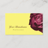 Carte De Visite Vin mignon Rouge Rose plaine Jaune simple (Devant)