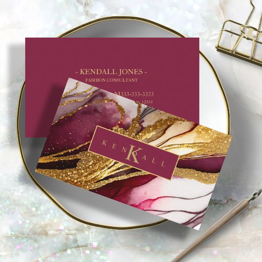 Carte De Visite Vin mousseux Abstrait ID1018