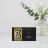 Carte De Visite Vin personnalisable de vignoble d'établissement (Debout devant)