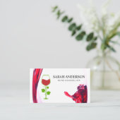 Carte De Visite Vin Pour Splash | Logo de la vigne (Debout devant)