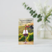 Carte De Visite Vin pourri devant la propriété viticole (Debout devant)