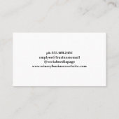 Carte De Visite Vin pourri devant la propriété viticole (Dos)