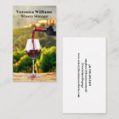 Carte De Visite Vin pourri devant la propriété viticole (Devant / Derrière)