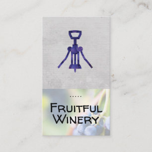 Carte De Visite Vin   Raisins sur vigne   Sommelier
