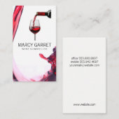 Carte De Visite Vin rouge | (Devant / Derrière)