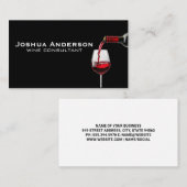 Carte De Visite Vin rouge dans le verre (Devant / Derrière)
