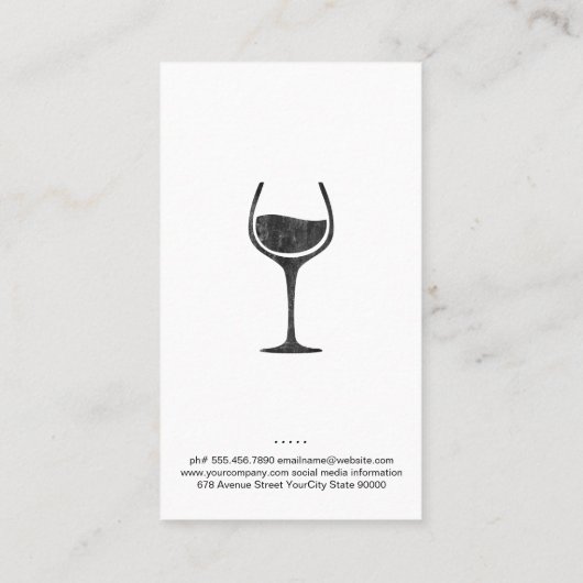 Carte De Visite Vin rouge et blanc | Restaurant | code qr (Dos)