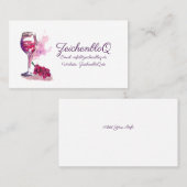 Carte De Visite Vin rouge et raisins (Devant / Derrière)