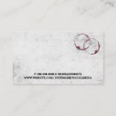 Carte De Visite Vin rouge et seau de raisin (Dos)