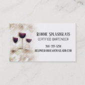 Carte De Visite Vin rouge vin vin vin vin vin vin de dégustation (Devant)