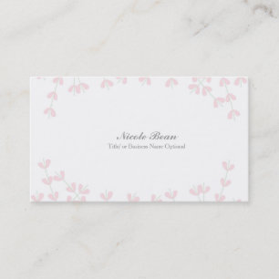 Carte De Visite Vin rustique rose rond Élégant Branche florale