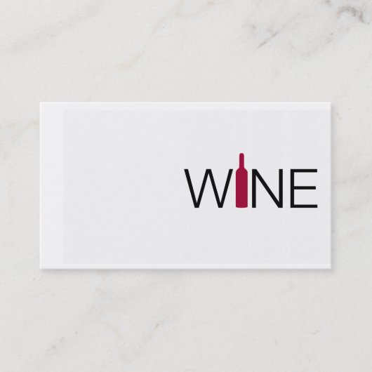 Carte de visite Vin Simple (Devant)