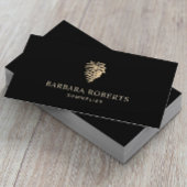 Carte De Visite Vin Sommelier Or Grappes Logo Plain Noir