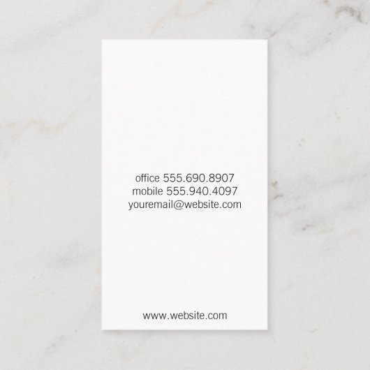 Carte De Visite Vin | Splash | Code d'analyse QR (Dos)