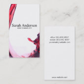 Carte De Visite Vin | Splash II (Devant / Derrière)