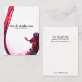Carte De Visite Vin | Splash II (Devant / Derrière)
