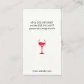 Carte De Visite Vin | Verre à vin Splash II (Dos)