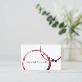 Carte De Visite Vin Verre Vignoble Vignoble Vignoble (Debout devant)