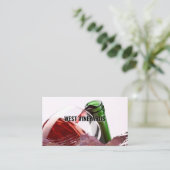 Carte De Visite Vin versé dans le verre | Artistique (Debout devant)