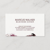 Carte De Visite Vin versé dans le verre | Artistique (Dos)