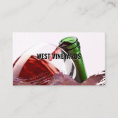 Carte De Visite Vin versé dans le verre | Artistique (Devant)