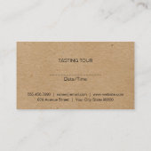 Carte De Visite Vin | Vis à vis (naturel) (Dos)