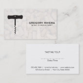 Carte De Visite Vin | Vis-bouchon (pieu de liège) (Devant / Derrière)