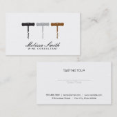 Carte De Visite Vin | Vis-bouchons (Cartes de calendrier) (Devant / Derrière)