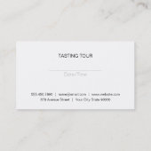 Carte De Visite Vin | Vis-bouchons (Cartes de calendrier) (Dos)