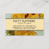 Carte De Visite Vincent Van Gogh 12 Tournesols Impressionniste (Dos)