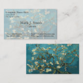 Carte De Visite Vincent van Gogh, Arbre aux amandes en fleurs (Devant / Derrière)