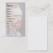 Carte De Visite Vincent Van Gogh - Autoportrait de 1887 (Devant / Derrière)