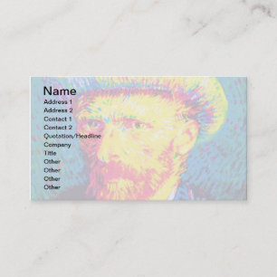 Carte De Visite Vincent Van Gogh - Autoportrait Pop Art Avec Casqu