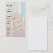 Carte De Visite Vincent Van Gogh - Chaise de Vincent avec tuyau (Devant / Derrière)