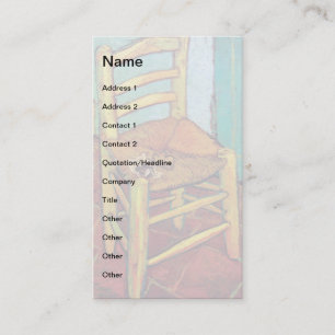 Carte De Visite Vincent Van Gogh - Chaise de Vincent avec tuyau