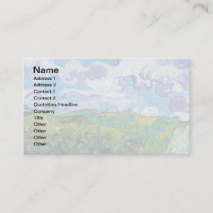 Carte De Visite Vincent Van Gogh - Champs de blé vert à Auvers