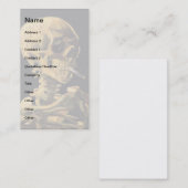 Carte De Visite Vincent Van Gogh - Crâne avec cigarette brûlante (Devant / Derrière)