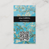 Carte De Visite Vincent van Gogh - Fleur d'amandes - Code QR (Devant)