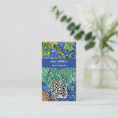 Carte De Visite Vincent Van Gogh - Iris - Code QR (Debout devant)