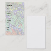Carte De Visite Vincent Van Gogh - Irises - Art de l'amour des fle (Devant / Derrière)