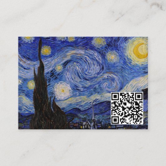 Carte De Visite Vincent Van Gogh - La nuit étoilée - Code QR (Devant)