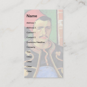 Carte De Visite Vincent Van Gogh - Le Zouave - Portrait de Soldat