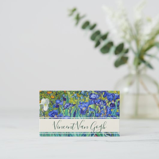 Carte De Visite Vincent van Gogh Les fleurs d'Irises (Debout devant)